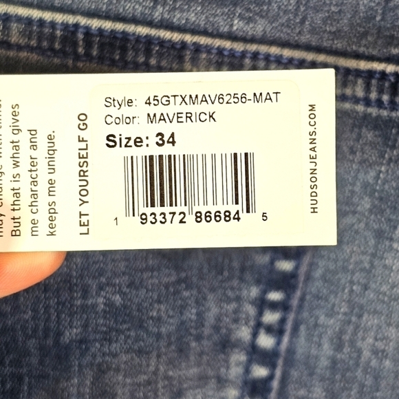 New Hudson Byron Slim Straight Zip fly - Picture 6 of 7